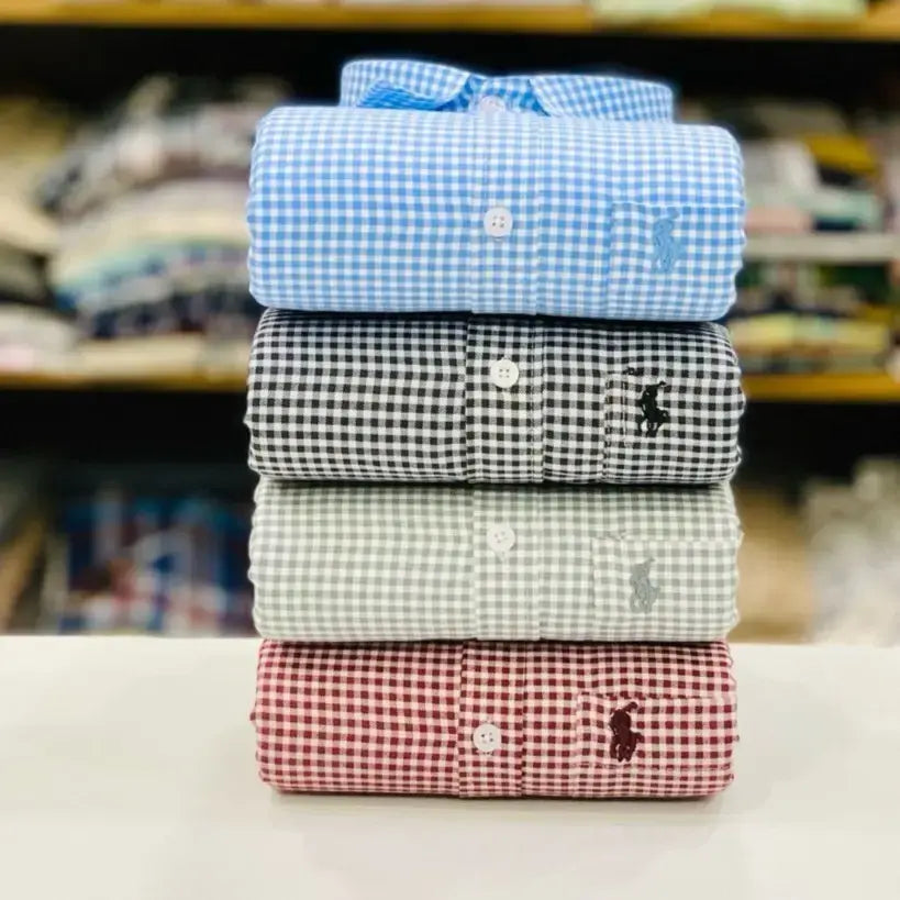 Rl Polo Checked Shirts Set of 4