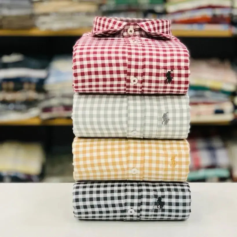 Rl Polo Checked Shirts Combo (4pcs)