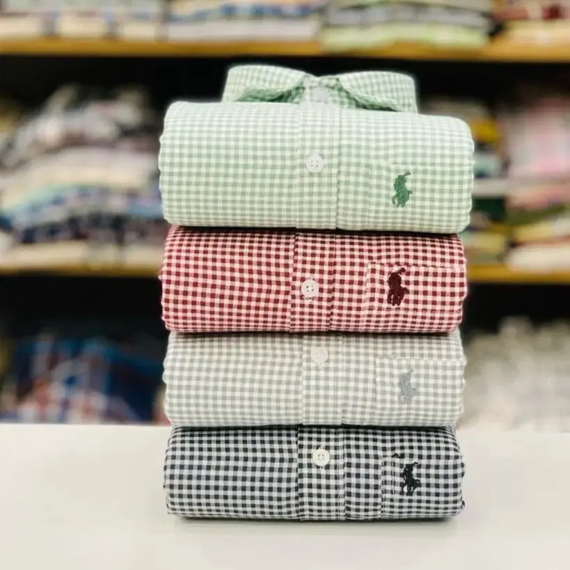 Rl Polo Checked Shirts Set of 4