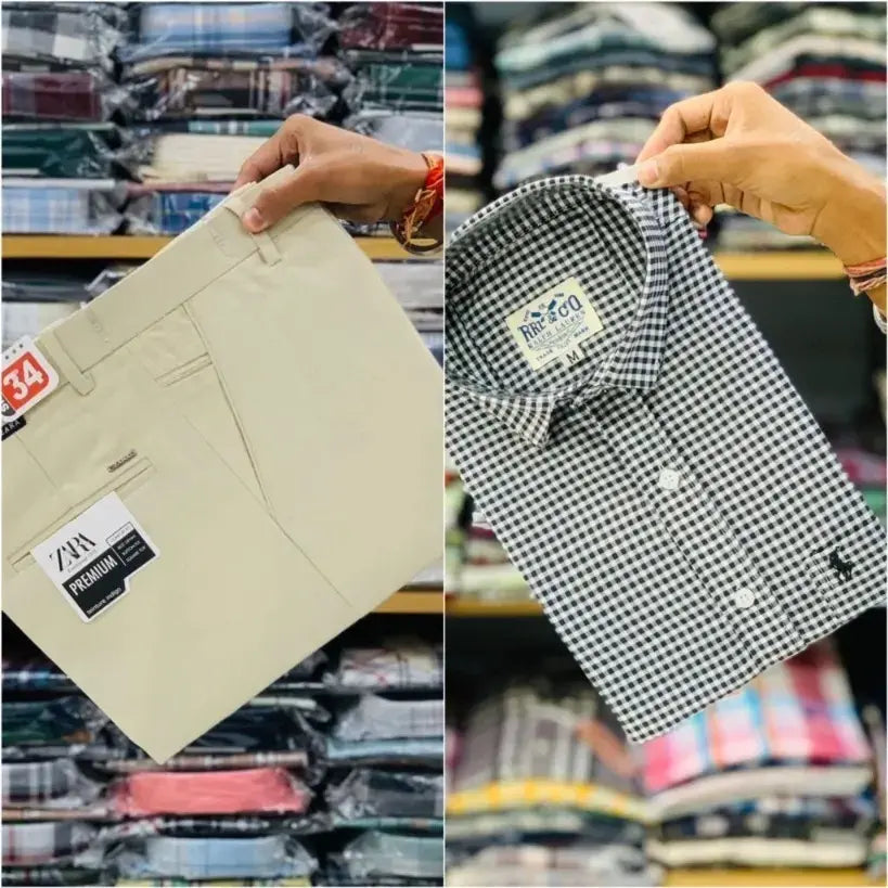 Zara Pant and Rl Polo Shirt Combo