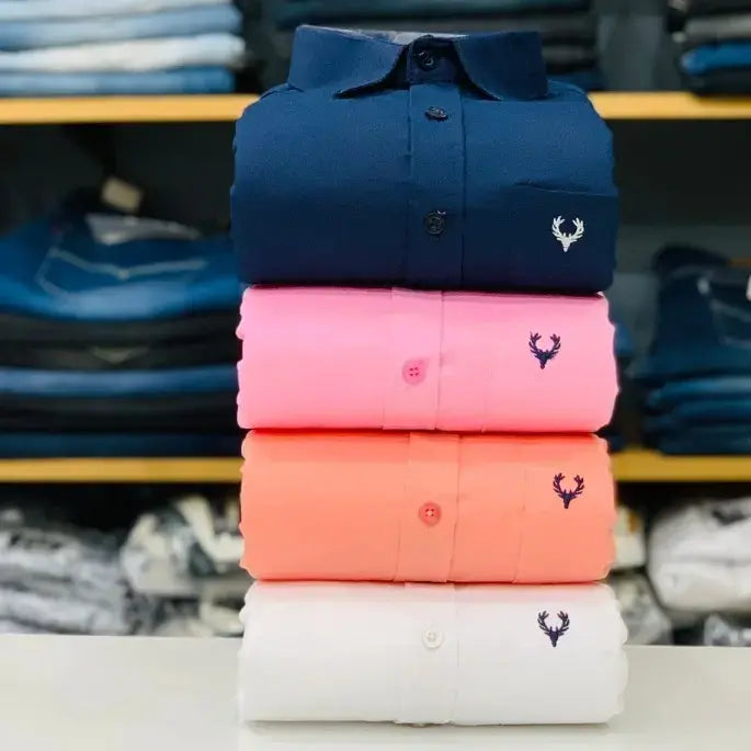 Allen Solly Plain Shirts Combo (Pack of 4)