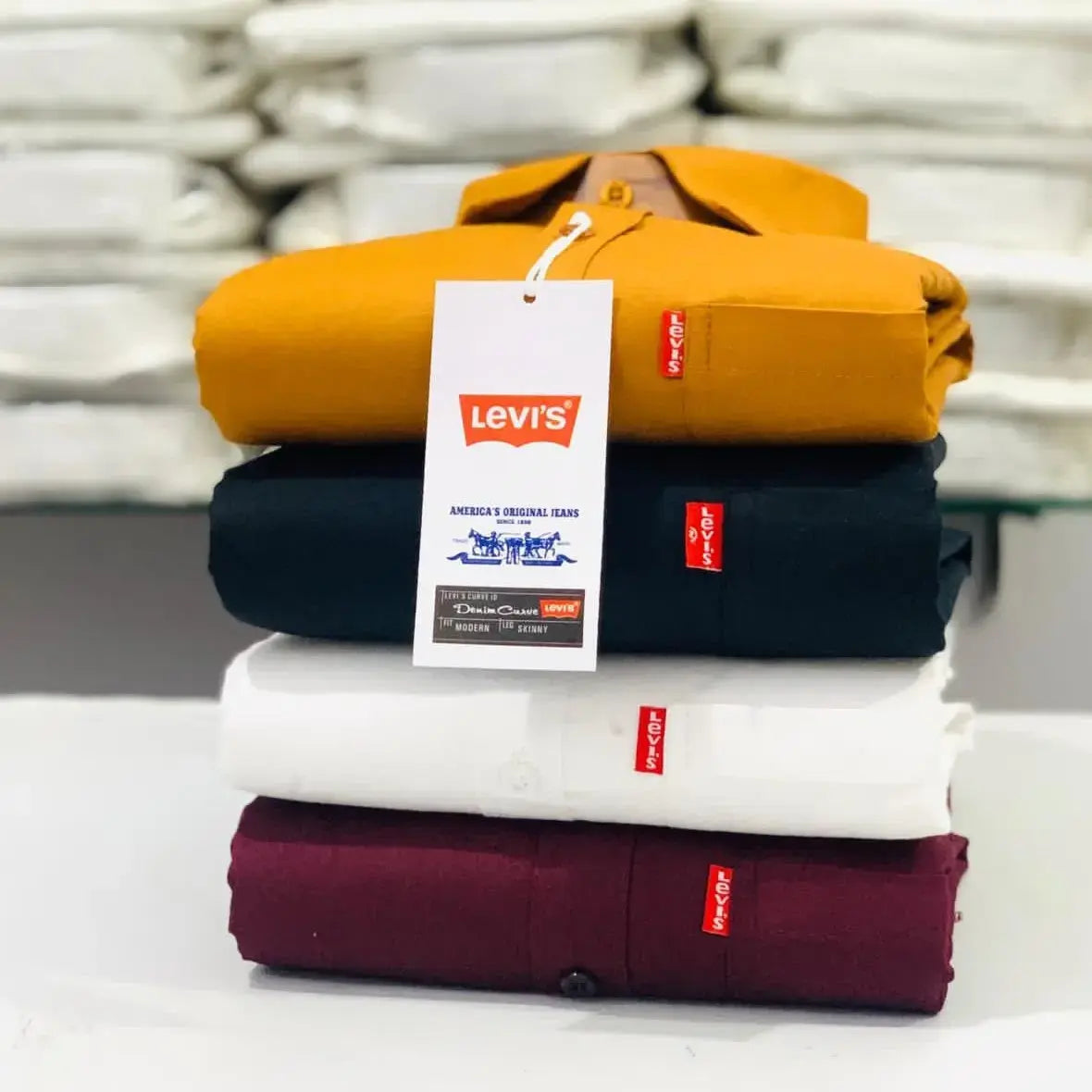 Levi's Plain Shirts Combo (Pack of 4)