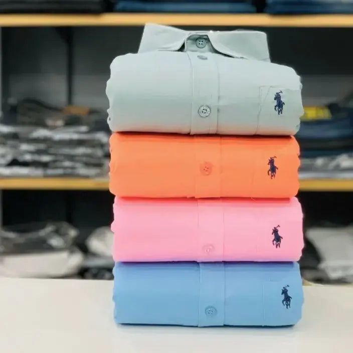 RL Polo Plain Shirts Combo (pack of 4)