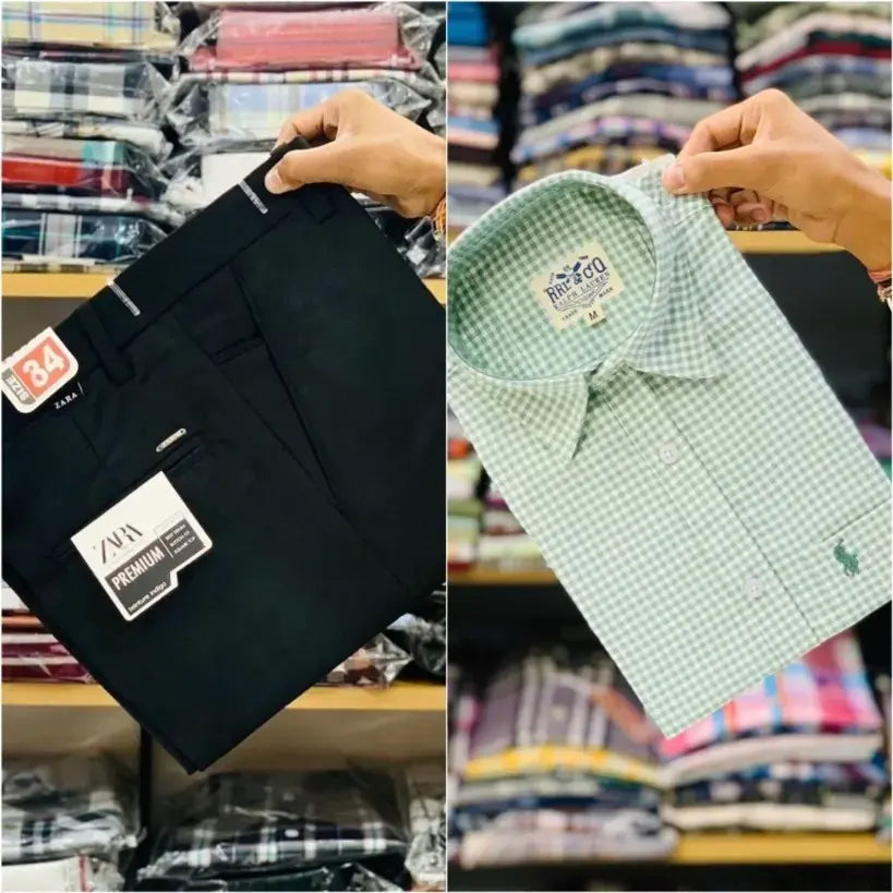 Zara Pant and Rl Polo Shirt Combo