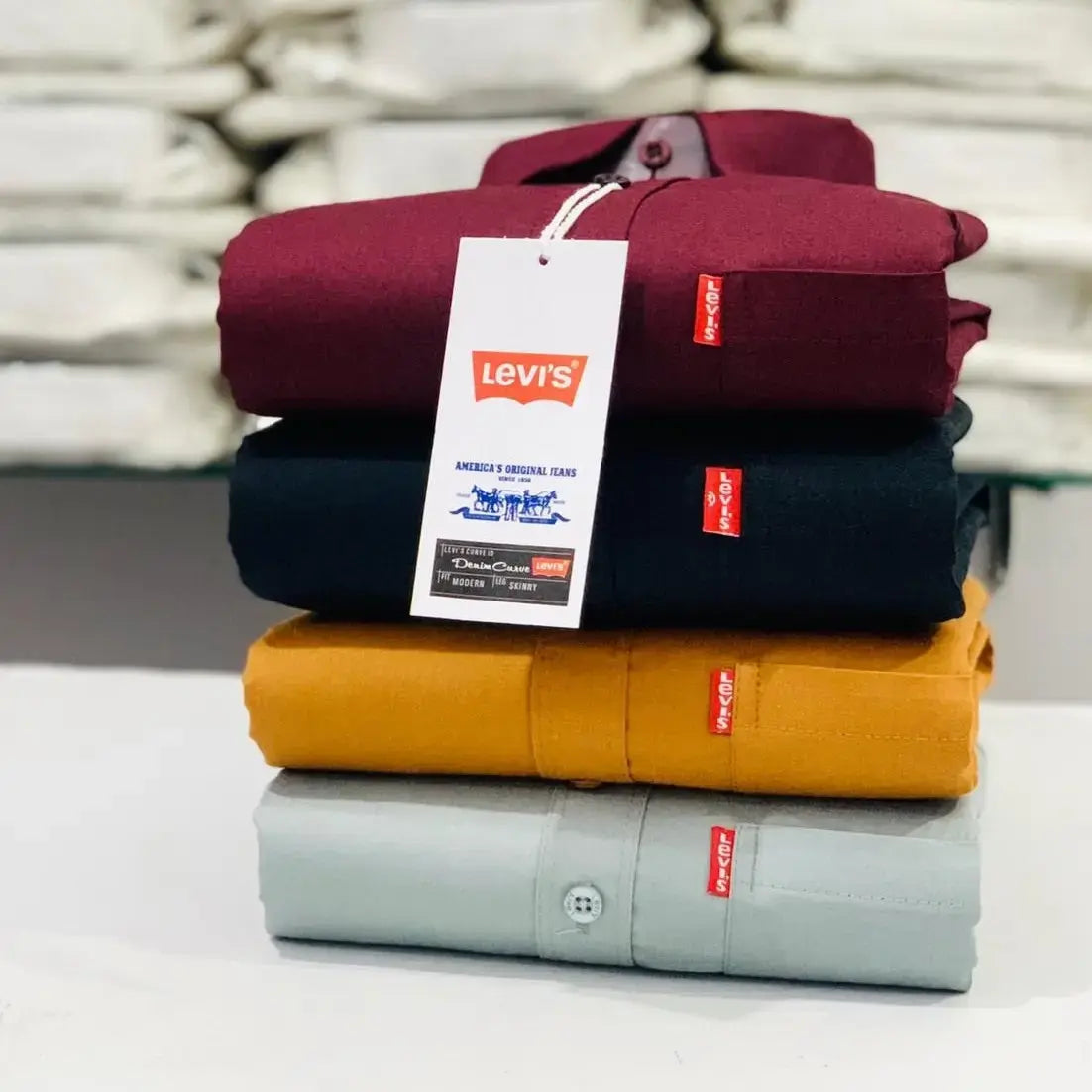 Levi's Plain Shirts Combo (Pack of 4)