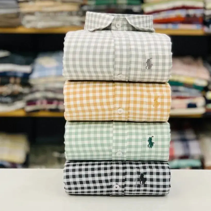 Rl Polo Checked Shirts Combo (4pcs)