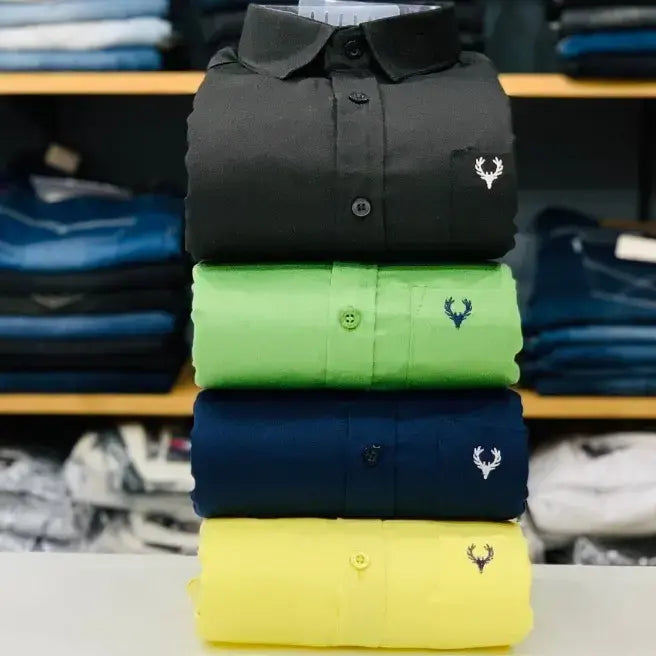 Allen Solly Plain Shirts Combo (Pack of 4)