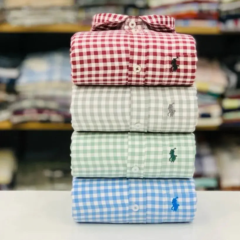 Rl Polo Checked Shirts Combo (4pcs)