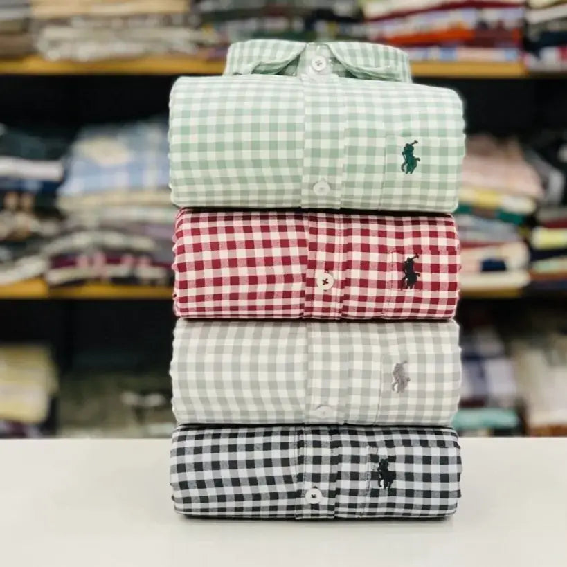 Rl Polo Checked Shirts Combo (4pcs)
