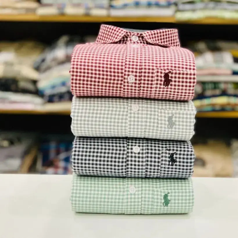 Rl Polo Checked Shirts Set of 4