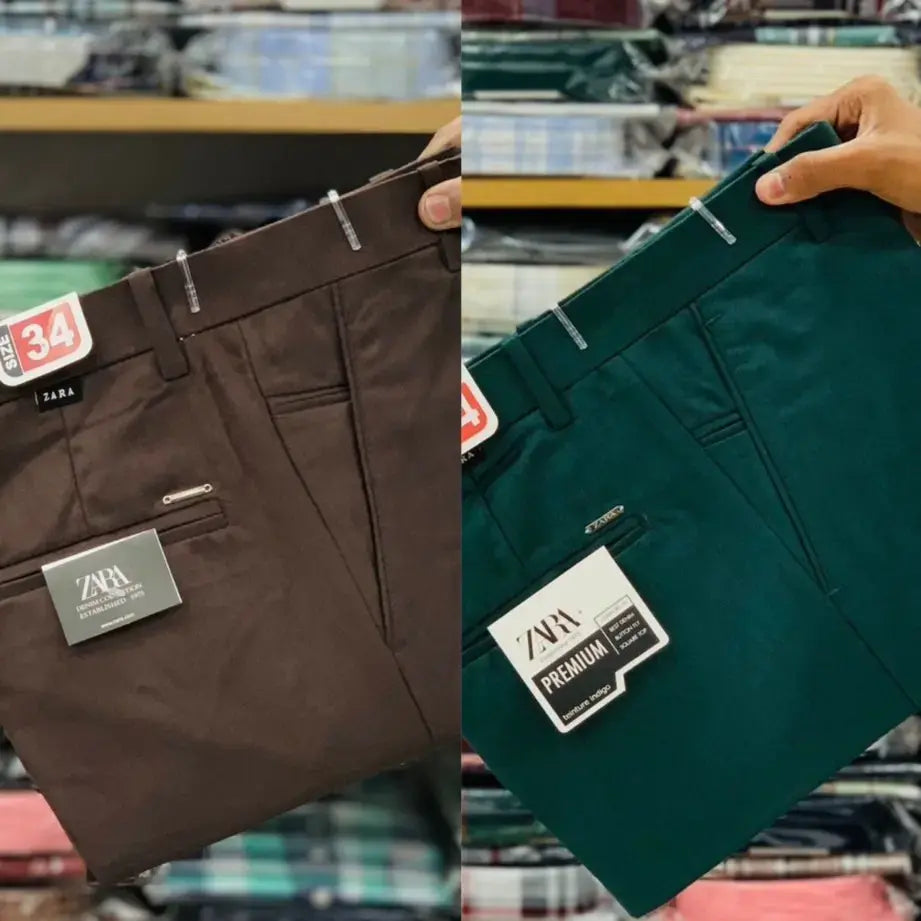 Zara Men’s Formal Pant Combo – Stylish Office Wear Collection