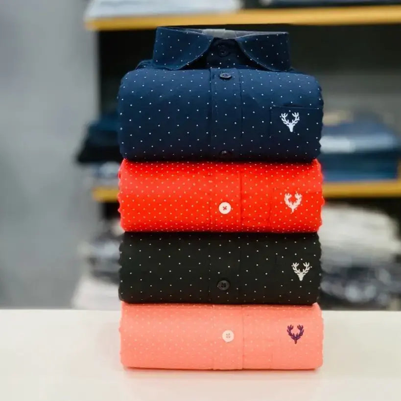 Allen Solly Dotted Shirts Combo (Pack of 4)