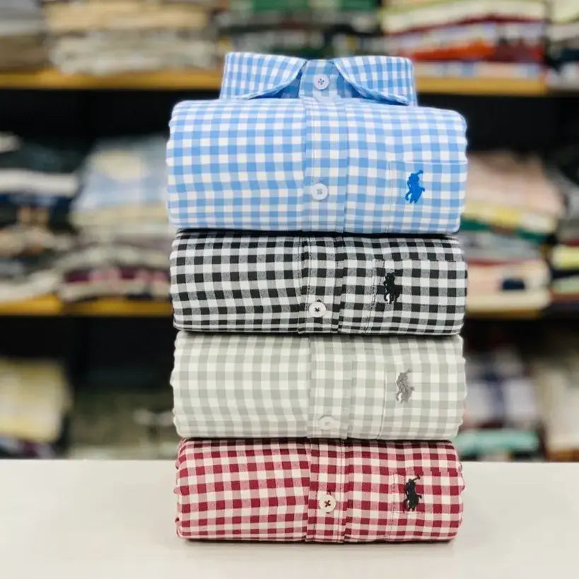 Rl Polo Checked Shirts Combo (4pcs)