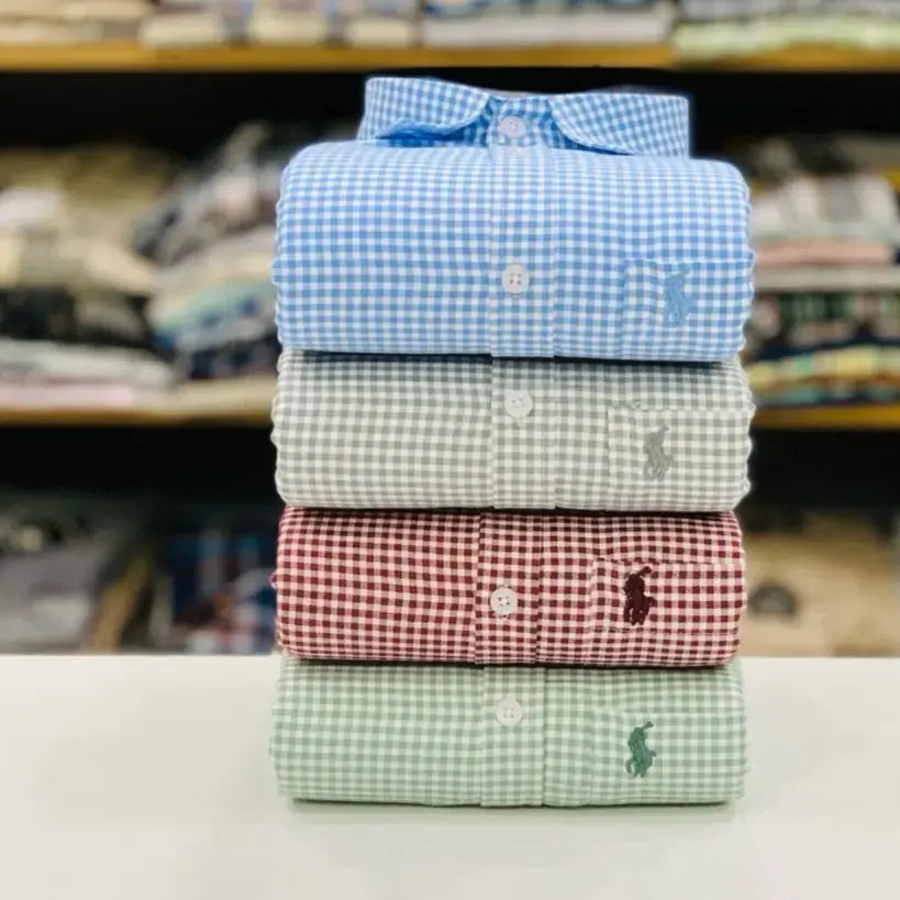 Rl Polo Checked Shirts Set of 4