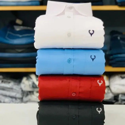 Allen Solly Plain Shirts Combo (Pack of 4)