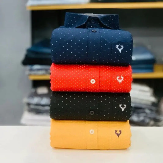 Allen Solly Dotted Shirts Combo (Pack of 4)