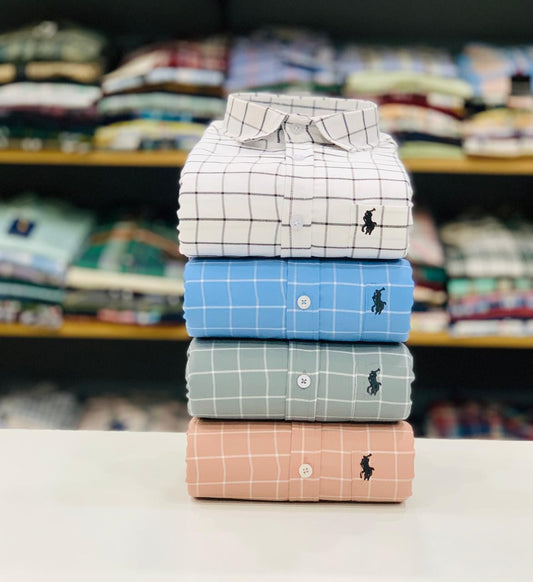 Oxford Cotton Checked Shirts Combo_8