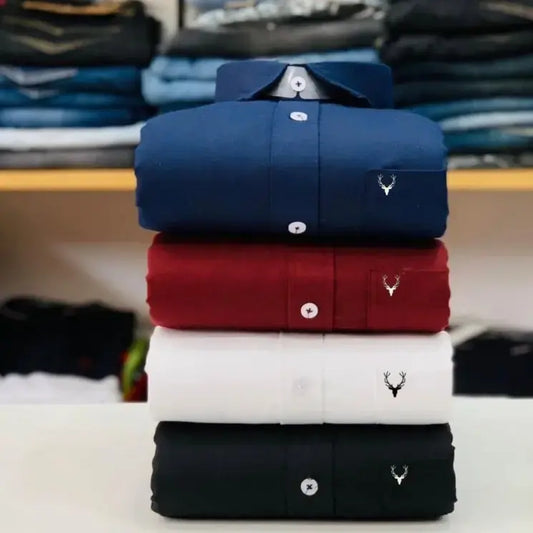 Allen Solly Plain Shirts Combo (Pack of 4)