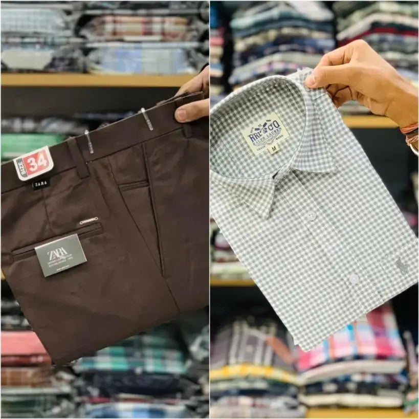 Zara Pant and Rl Polo Shirt Combo