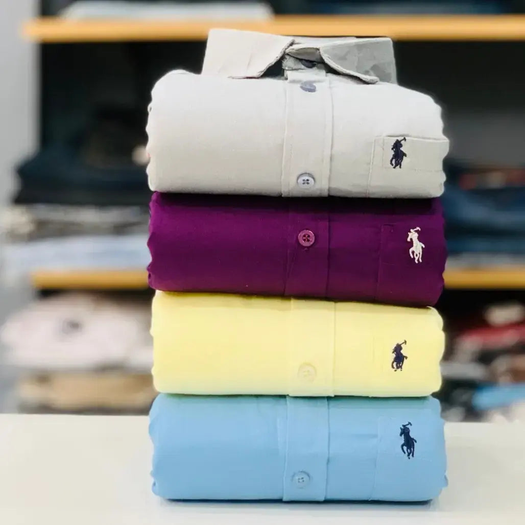 RL Polo Plain Shirts Combo (pack of 4)