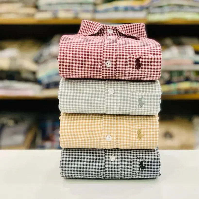 Rl Polo Checked Shirts Set of 4
