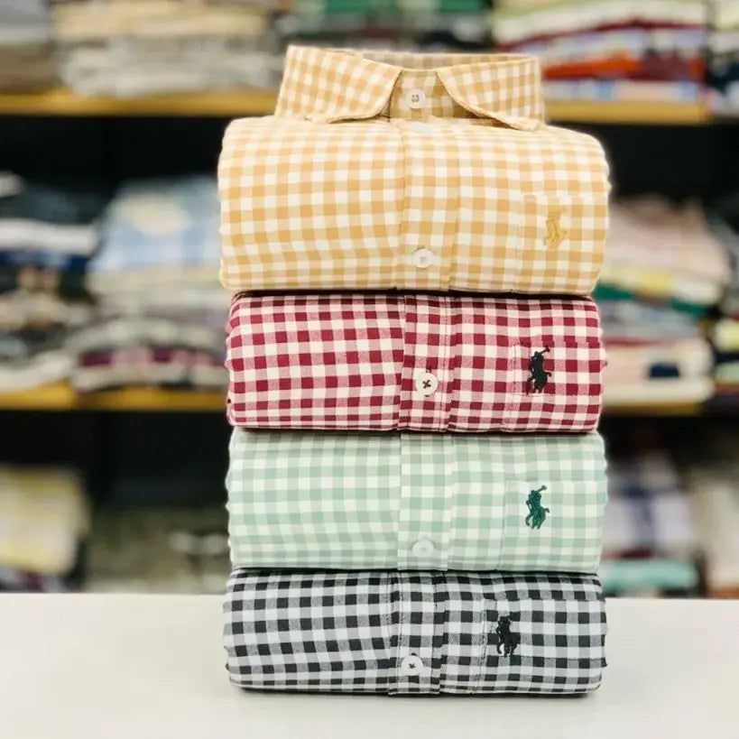 Rl Polo Checked Shirts Combo (4pcs)
