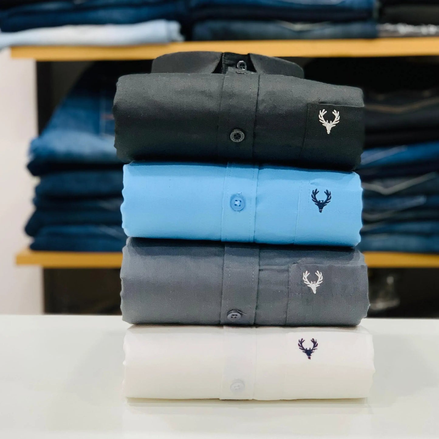 Allen Solly Plain Shirts Combo (Pack of 4)