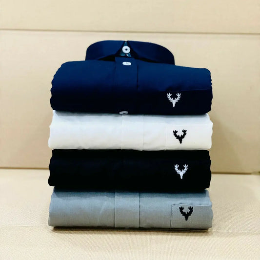 Allen Solly Plain Shirts Combo (Pack of 4)