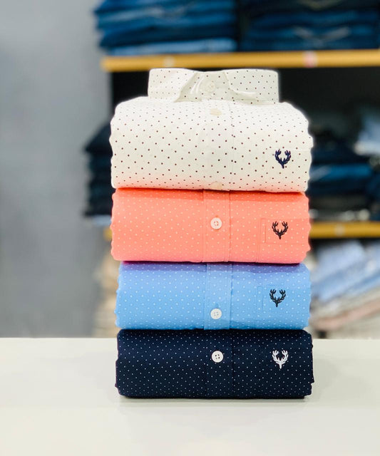 Allen Solly Dotted Shirts Combo (Pack of 4)