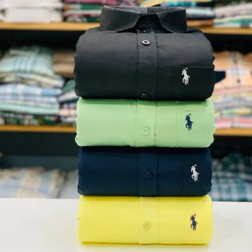 RL Polo Plain Shirts Combo (pack of 4)