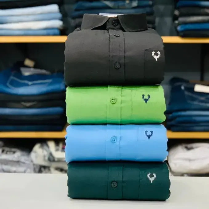 Allen Solly Plain Shirts Combo (Pack of 4)