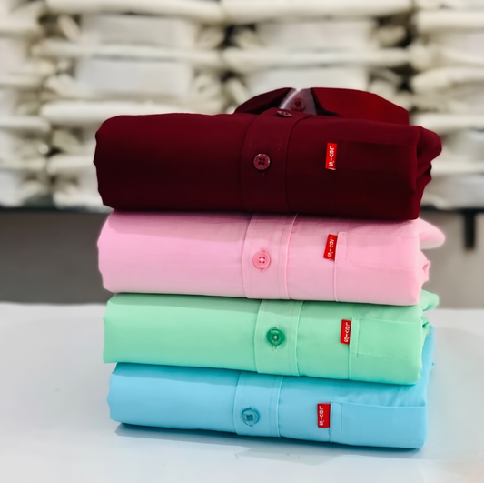 Men's Solid Casual Shirts Set of 4 – Daily Fashion