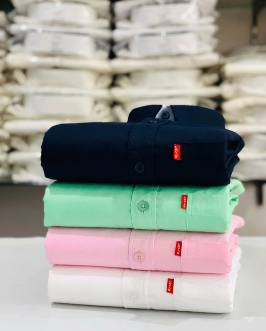 Men's Everyday Fashion Shirts – Plain Combo of 4