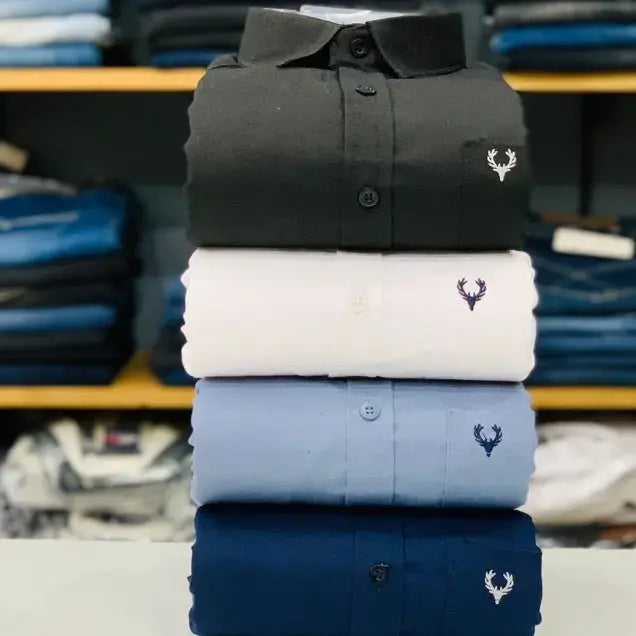 Allen Solly Plain Shirts Combo (Pack of 4)