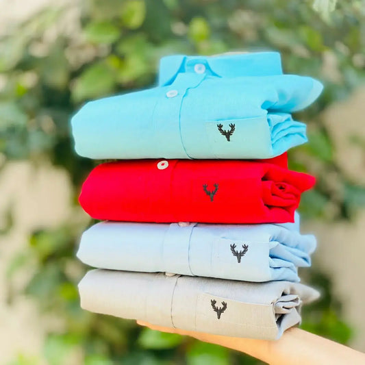 Allen Solly Plain Shirts Combo (Pack of 4)