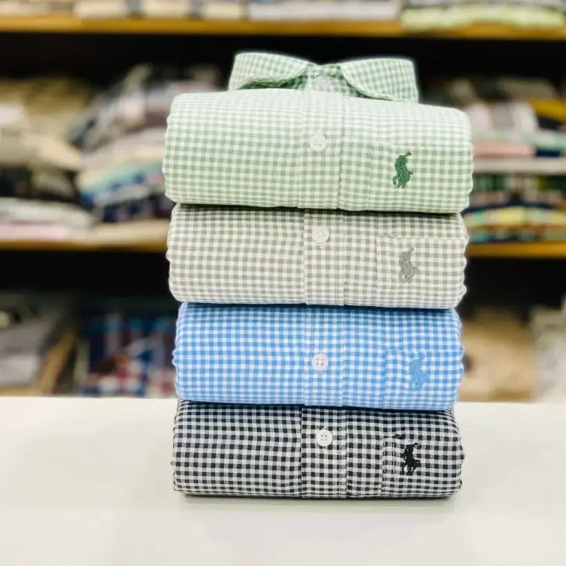 Rl Polo Checked Shirts Set of 4