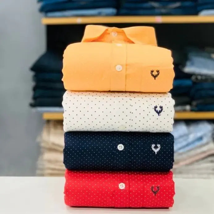 Allen Solly Dotted Shirts Combo (Pack of 4)