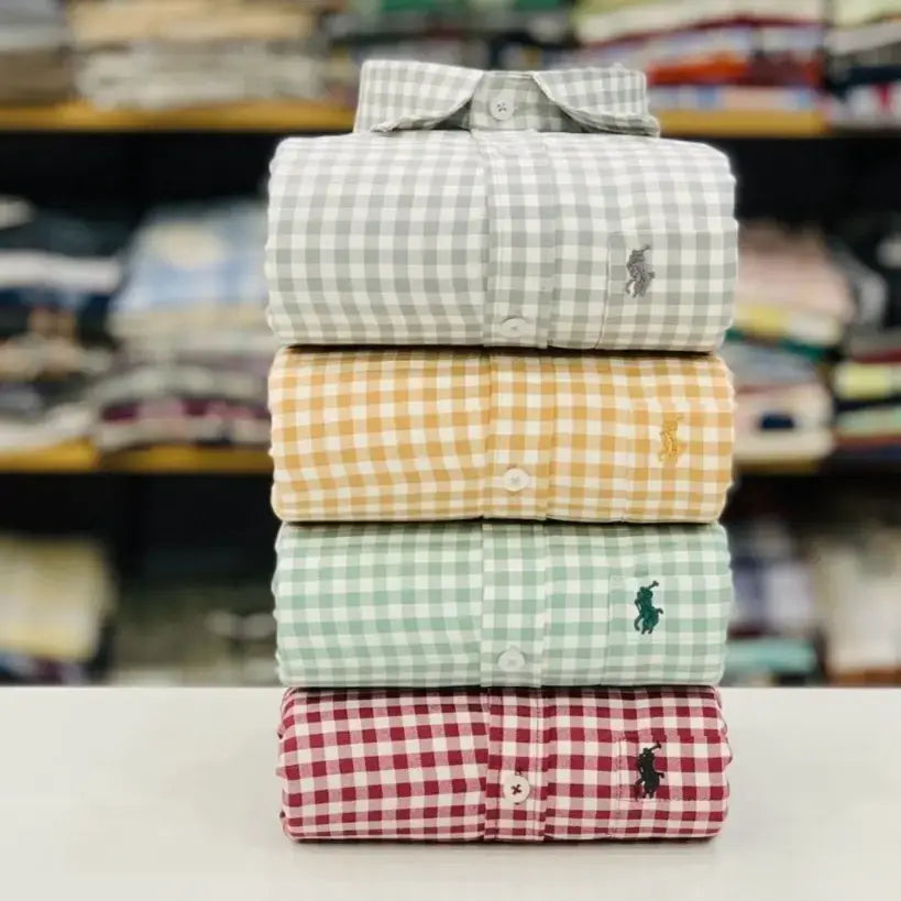 Rl Polo Checked Shirts Combo (4pcs)