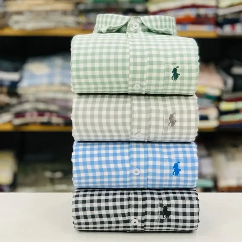 Rl Polo Checked Shirts Combo (4pcs)