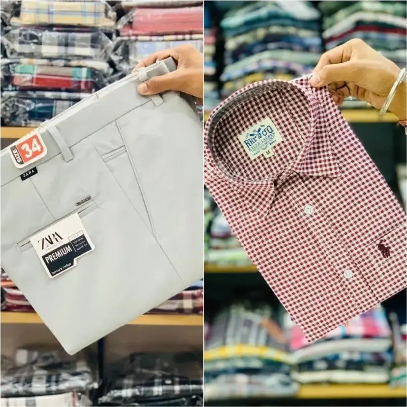 Zara Pant and Rl Polo Shirt Combo