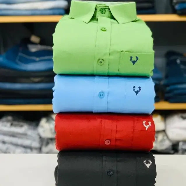 Allen Solly Plain Shirts Combo (Pack of 4)