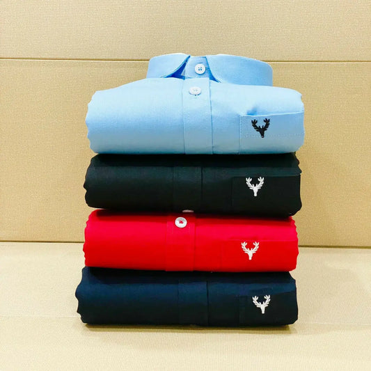 Allen Solly Plain Shirts Combo (Pack of 4)