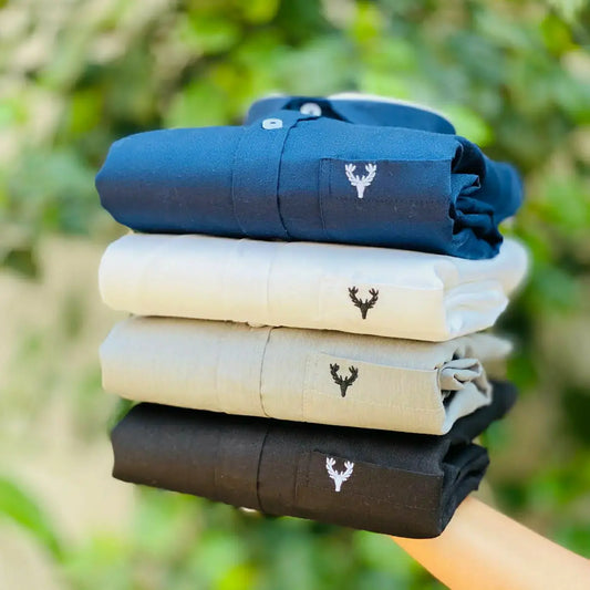 Allen Solly Plain Shirts Combo (Pack of 4)