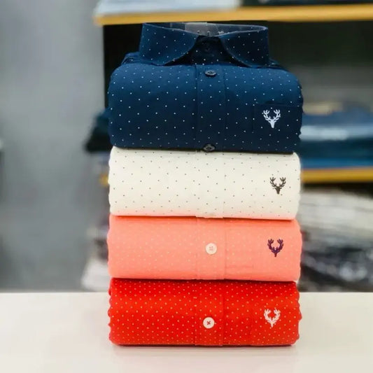 Allen Solly Dotted Shirts Combo (Pack of 4)