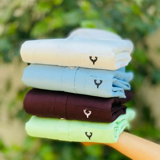 Allen Solly Plain Shirts Combo (Pack of 4)