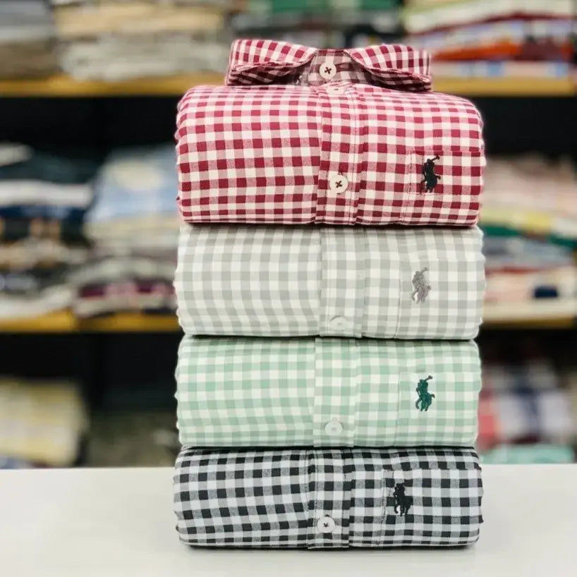 Rl Polo Checked Shirts Combo (4pcs)