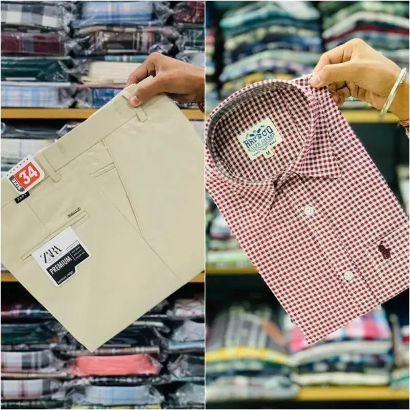 Zara Pant and Rl Polo Shirt Combo