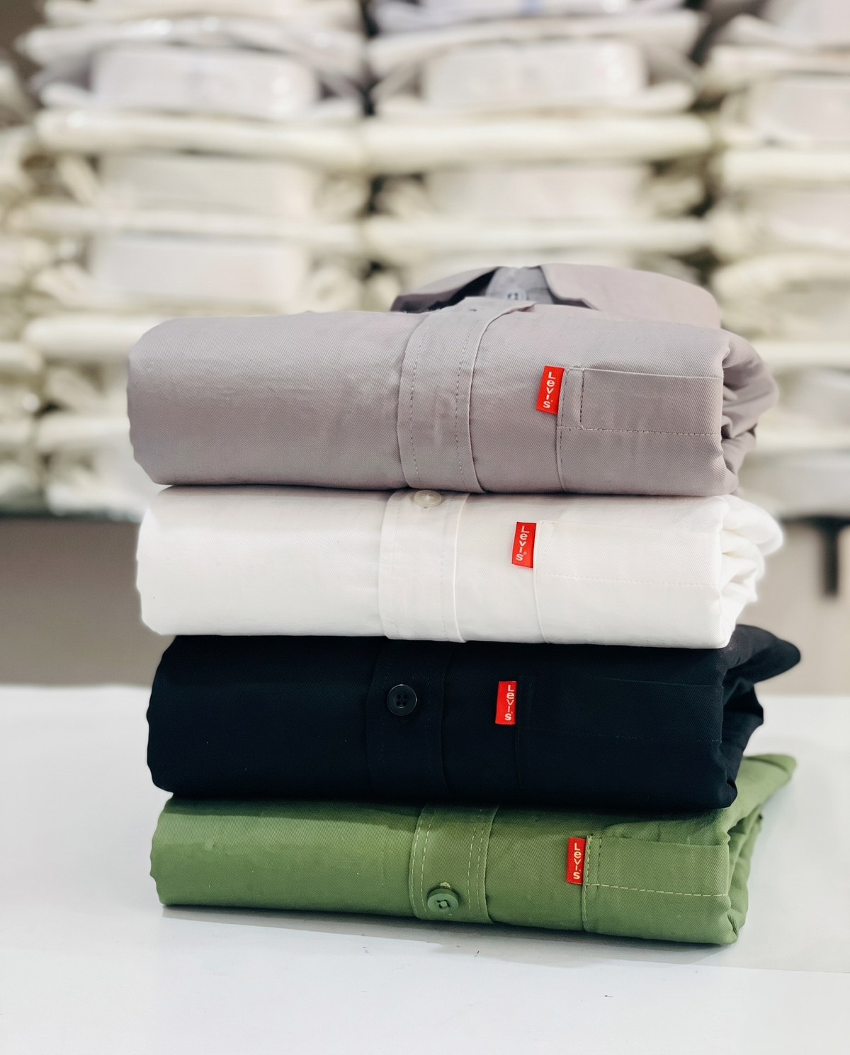 Men's Modern Plain Shirt Collection – Four Piece Set