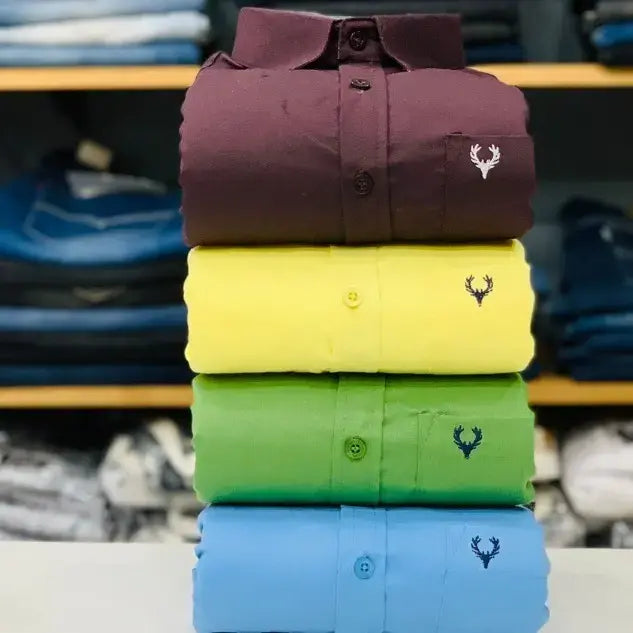 Allen Solly Plain Shirts Combo (Pack of 4)