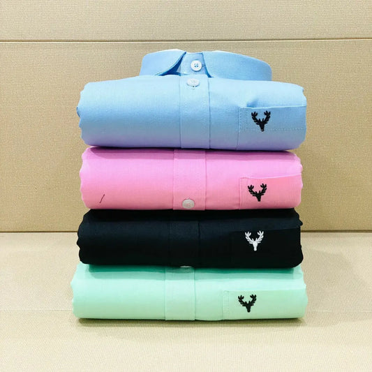 Allen Solly Plain Shirts Combo (Pack of 4)